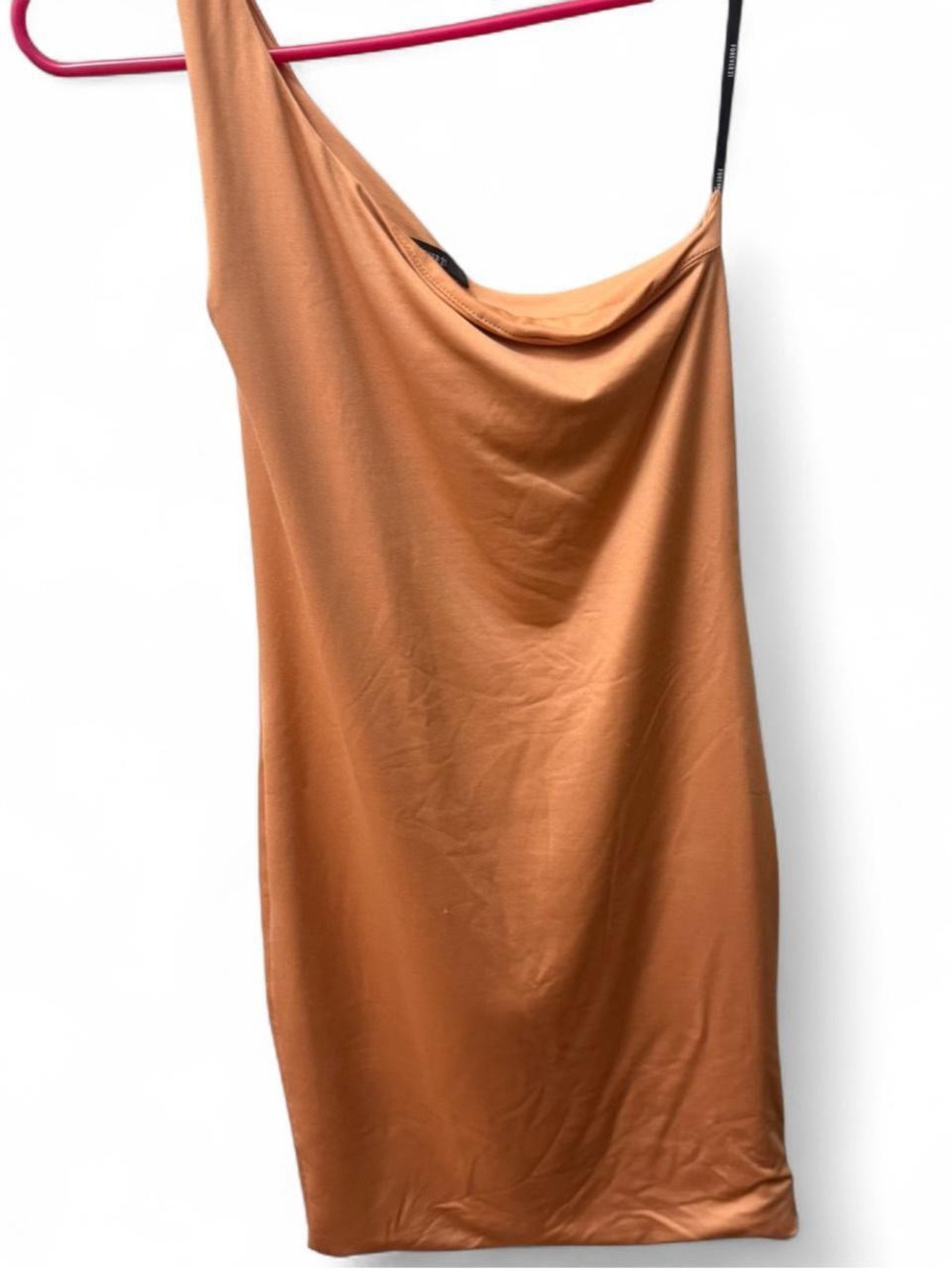 Forever 21 One Shoulder Slinky dress in Peach